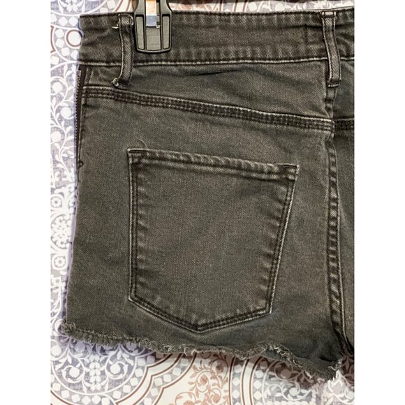 Silence + Noise Womens Black Denim Cut-Off Shorts Size 4 - Picture 6 of 11
